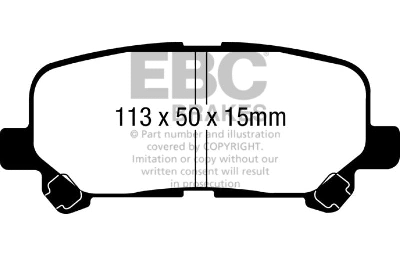 EBC 2007-2013 Acura MDX 3.7 Yellowstuff Rear Brake Pads DP41802R
