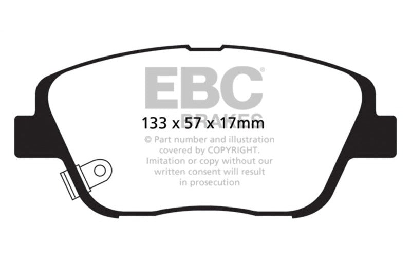 EBC 2010-2014 Hyundai Sonata 2.0 Turbo Greenstuff Front Brake Pads DP21864