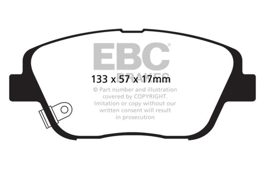 EBC 10-14 Hyundai Sonata 2.0 Turbo Redstuff Front Brake Pads DP31864C
