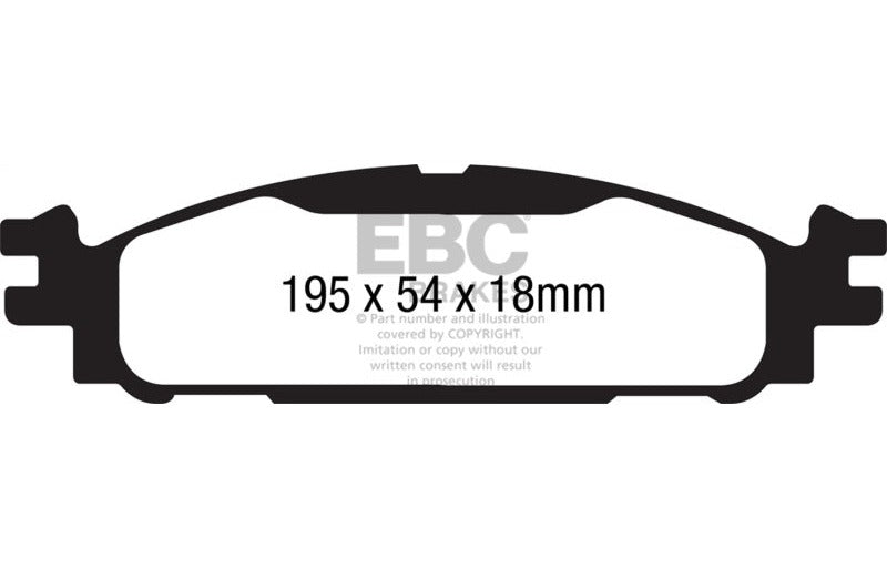 EBC 11+ Ford Explorer 2.0 Turbo 2WD Ultimax2 Front Brake Pads UD1508