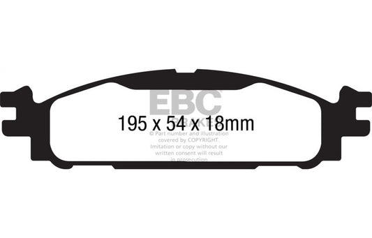 EBC 11+ Ford Explorer 2.0 Turbo 2WD Ultimax2 Front Brake Pads UD1508