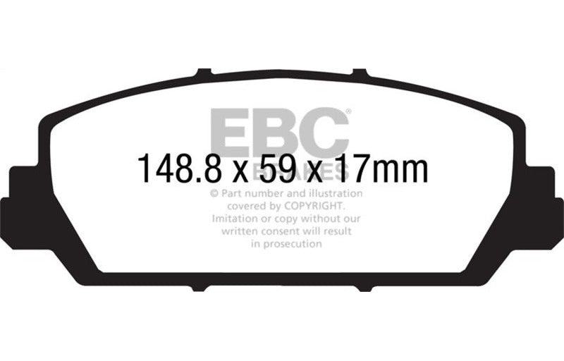 EBC 2012-2018 Acura RDX 3.5 Yellowstuff Front Brake Pads DP41896R