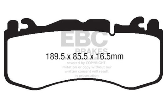 EBC 12+ Aston Martin Vantage 4.7 Yellowstuff Front Brake Pads DP42174R