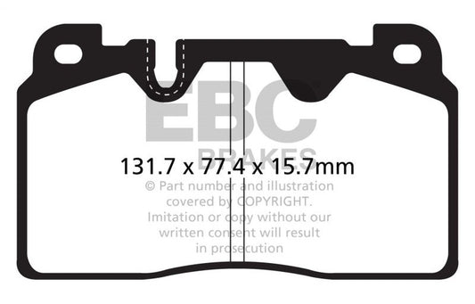 EBC 2012-2018 Audi Q5 2.0 Turbo (Brembo) Greenstuff Front Brake Pads DP22168