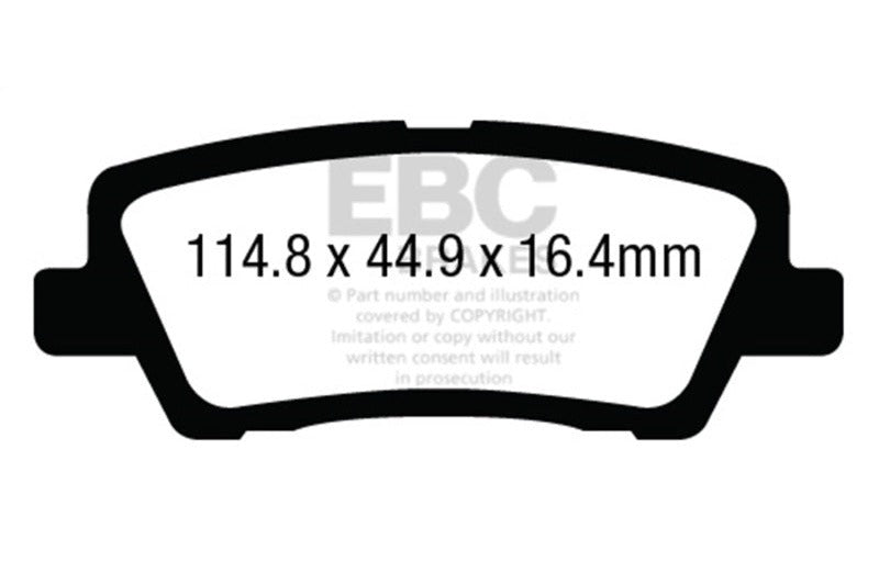 EBC 2012-2019 Cadillac ATS 2.0 Turbo Redstuff Rear Brake Pads DP33012C