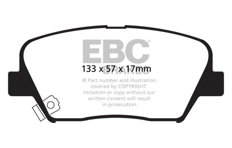 EBC 12+ Hyundai Azera 3.3 Yellowstuff Front Brake Pads DP41863R
