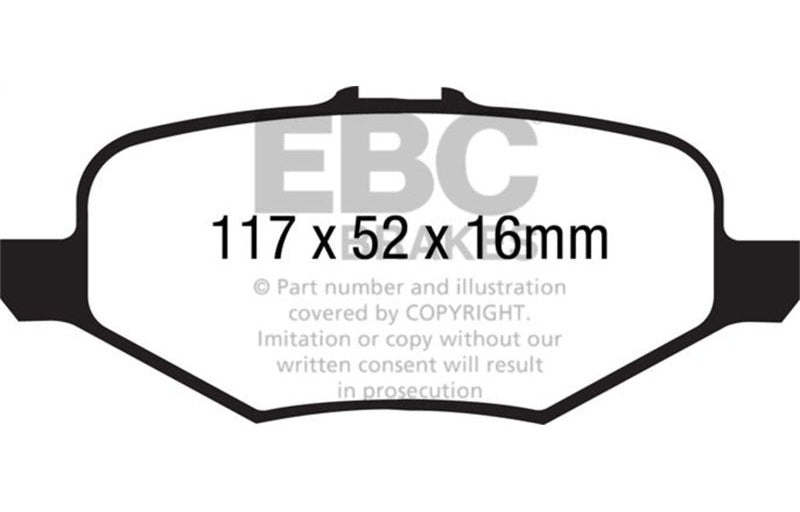 EBC 13+ Ford Explorer 3.5 Twin Turbo 4WD Yellowstuff Rear Brake Pads DP41887R