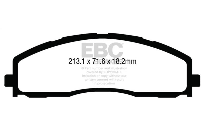 EBC 2013 and Newer Ford F250 (inc Super Duty) 6.2 (2WD) Yellowstuff Front Brake Pads DP43015R