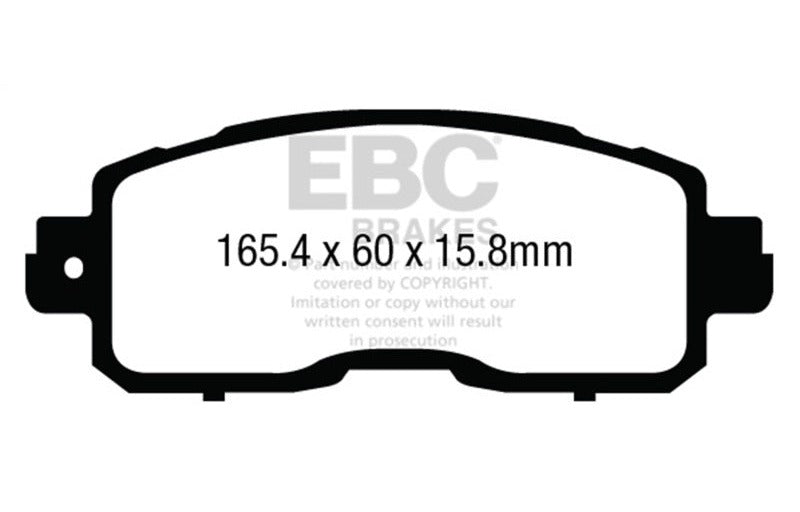 EBC 2013-2027 Nissan Altima 2.5 (L33) Sedan Ultimax2 Front Brake Pads UD1650