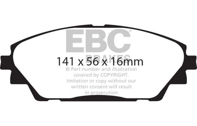 EBC 2014 and Newer Mazda 3 2.0 (Japan Build) Yellowstuff Front Brake Pads DP42185R