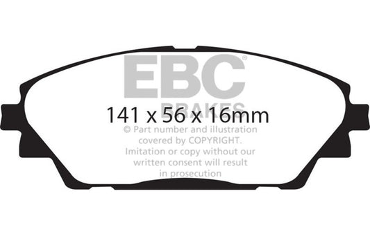 EBC 2014 and Newer Mazda 3 2.0 (Japan Build) Yellowstuff Front Brake Pads DP42185R