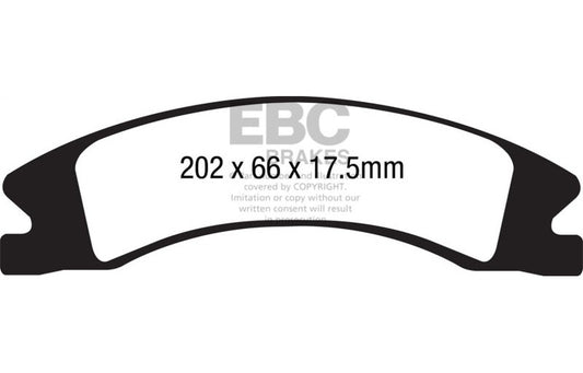 EBC 15+ Cadillac Escalade Ext/Esv 6.2 2WD Yellowstuff Front Brake Pads DP41885R