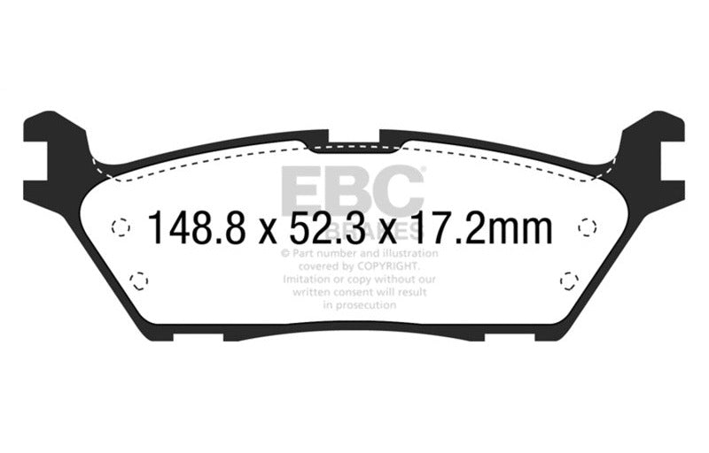 EBC 15+ Ford F150 2.7 Twin Turbo (2WD) Electric PB Extra Duty Rear Brake Pads ED93037
