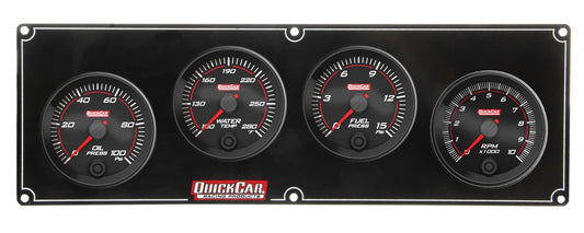 QuickCar Redline 3-1 Gauge Panel OP/WT/FP w/2-5/8in Tach