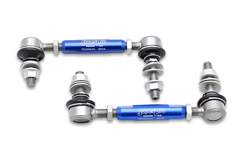 SuperPro Front Sway Bar Link Kit - Heavy Duty Adjustable