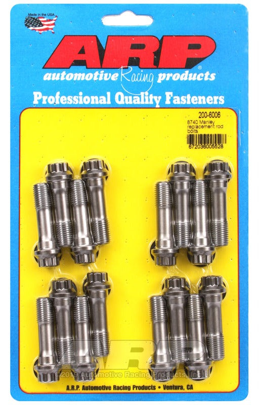 ARP 200-6006 Rod Bolt Kit for Manley Replacement Rods