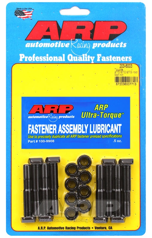 ARP 203-6003 for Toyota 2TC/3TC/2TG Rod Bolt Kit