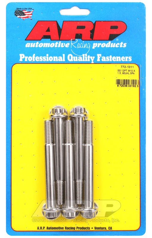 ARP 772-1011 M10 x 1.50 x 90mm 12pt SS Bolts (5/pkg)