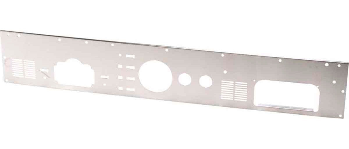 Kentrol 30562 Dash Panel without Radio Opening for 1976-1986 Jeep CJ7 - Brushed Silver