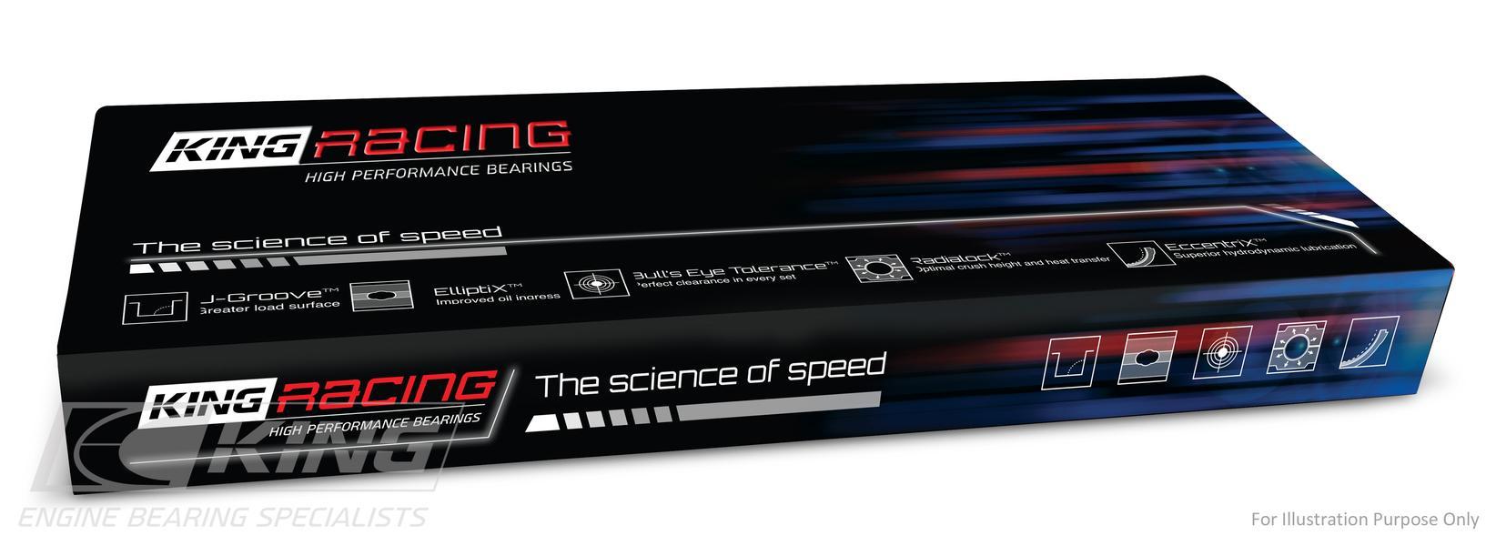 King Chevrolet BBC 396-502 GEN IV, V, VI - Narrow Racing Main Bearings MB 556XPN STDX - Fits Chevrolet, GMC, Pontiac