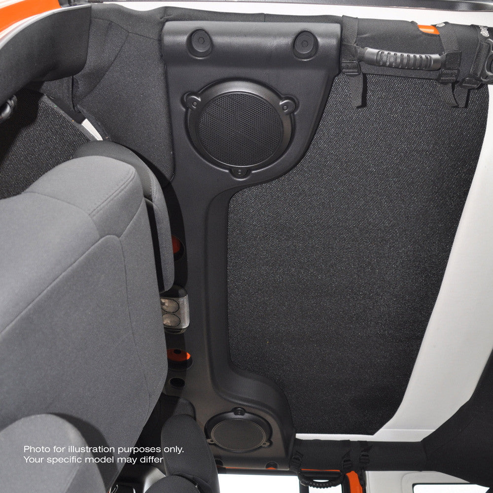 DEI for 2007-2010 Jeep Wrangler JK 4-Door Boom Mat Headliner - 4 Piece - Black