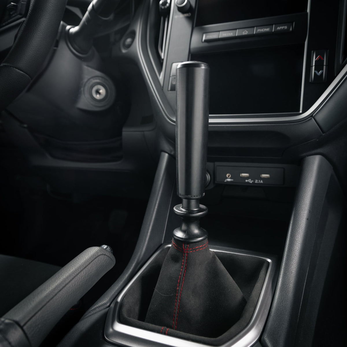GrimmSpeed GRM380007 Tallboy Shift Knob Aluminum Black - M12x1.25