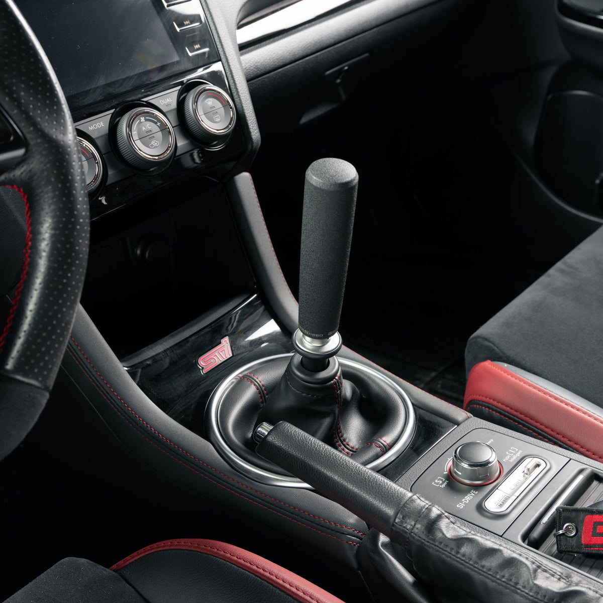 GrimmSpeed GRM380008 Tallboy Shift Knob Aluminum Red - M12x1.25