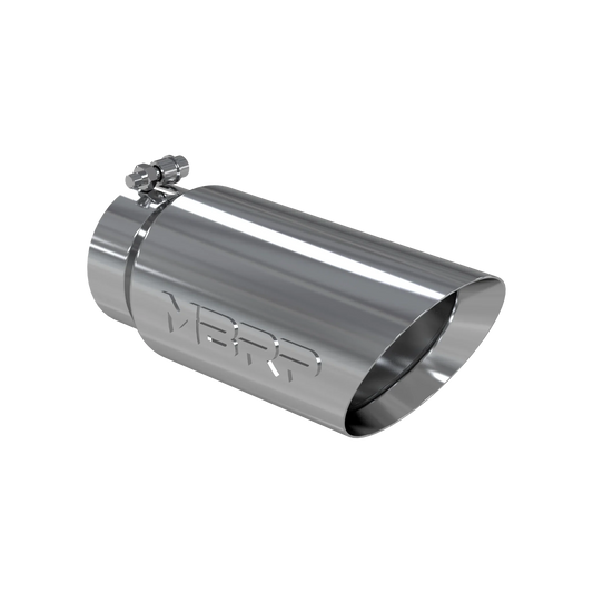 MBRP T5053 Exhaust Tip - 5" OD Dual Wall Angled 4" inlet 12" length | T304 Stainless