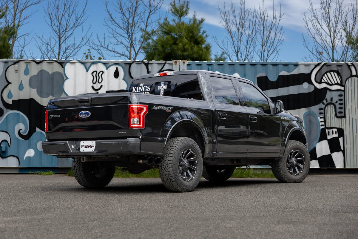 MBRP 15-20 Ford F-150 3in Single Side Exit Armor BLK Catback Exhaust