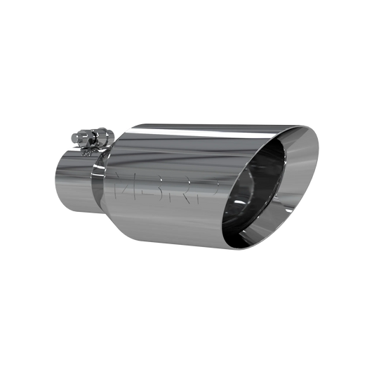 MBRP T5161 Exhaust Tip - T304 Stainless Steel DW Angle Rolled End Tip; 2.5 " ID; 4.5" OD; 11" length | T304 Stainless