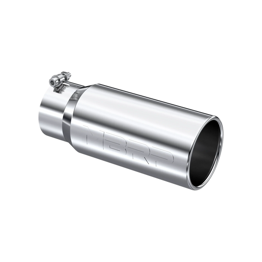 MBRP T5050 Exhaust Tip - 5" OD Rolled Straight 4" inlet 12" length | T304 Stainless