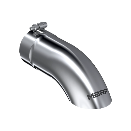 MBRP T5081 Exhaust Tip - 4" OD Turn Down 4" inlet 12" length | T304 Stainless