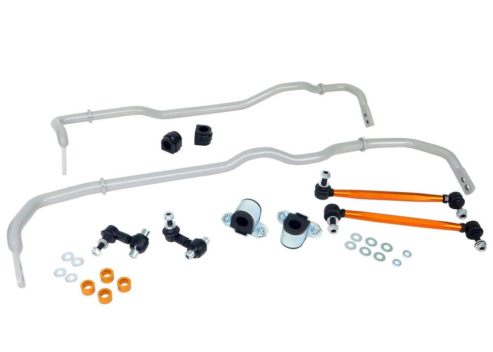Whiteline BWK019 Front & Rear Sway Bar Kit for 2015-2020 Audi S3, 2015-2019 Audi A3 Quattro, 2015-2019 Volkswagen Golf R and More