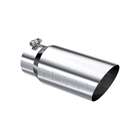 MBRP T5052 Exhaust Tip - 5" OD Angled Single Walled 4" inlet 12" length | T304 Stainless