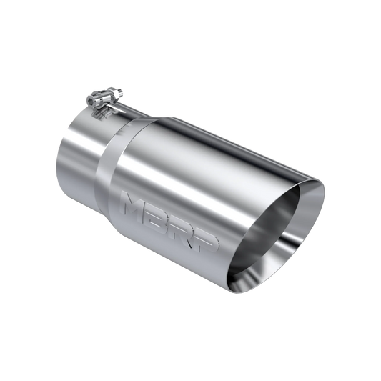 MBRP T5074 Exhaust Tip - 6" OD Dual Wall Angled 5" inlet 12" length | T304 Stainless