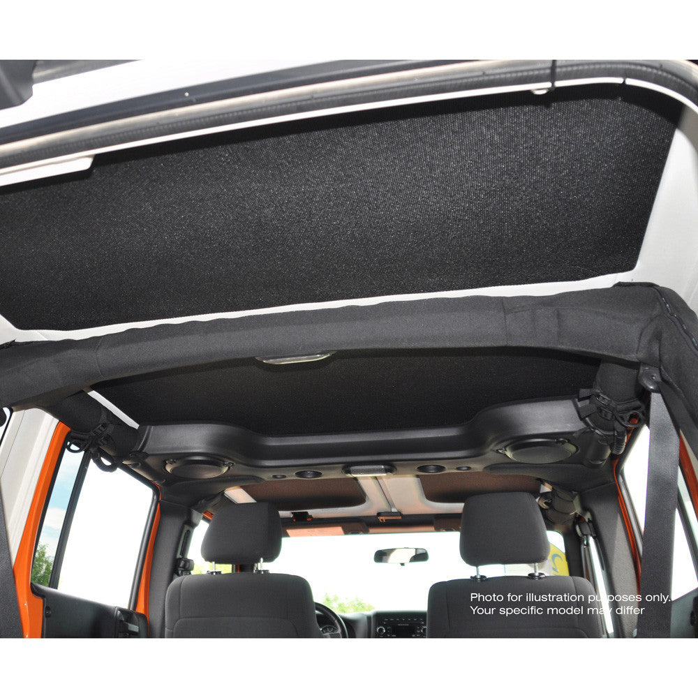 DEI for 2011-2018 Jeep Wrangler JK 4-Door Boom Mat Complete Headliner Kit - 6 Piece - Black